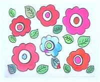 Schéma set de table fleurs
