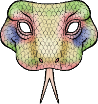 les masques des animaux sauvages - Le dragon de komodo