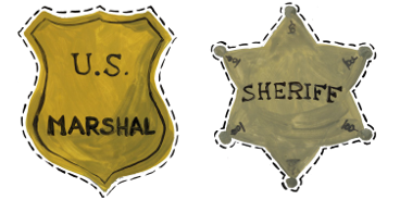 Etoile de sheriff et plaque de marshall