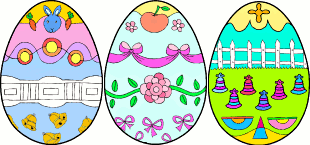 Oeufs et décorations de Pâques