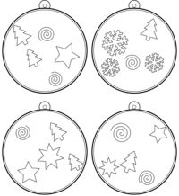 Coloriage Boules De Noël Tomlitoo