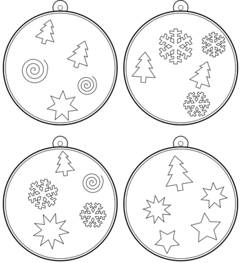 Printable pdf Christmas ball 