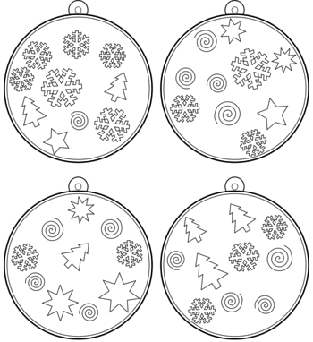 Printable pdf Christmas ball 