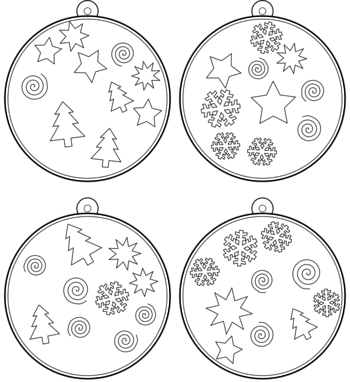 Printable pdf Christmas ball 