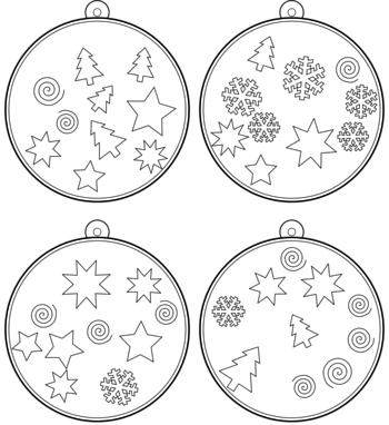 Printable pdf Christmas ball 