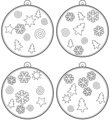 Printable pdf Christmas ball 