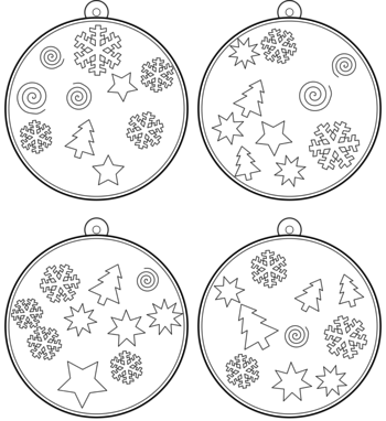 Printable pdf Christmas ball 