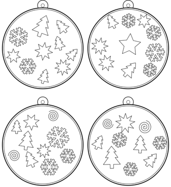 Printable pdf Christmas ball 