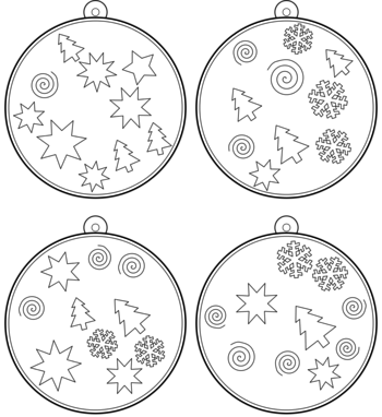 Printable pdf Christmas ball 