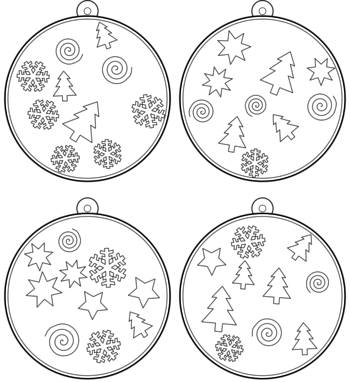 Printable pdf Christmas ball 