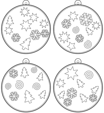 Printable pdf Christmas ball 