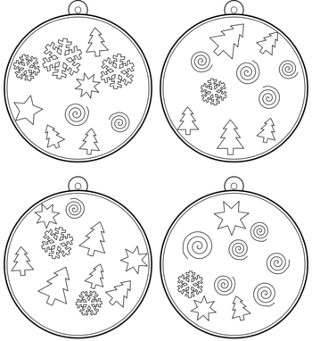 Printable pdf Christmas ball 