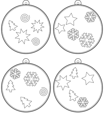 Printable pdf Christmas ball 