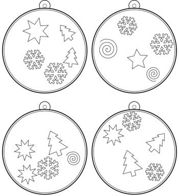 Printable pdf Christmas ball 