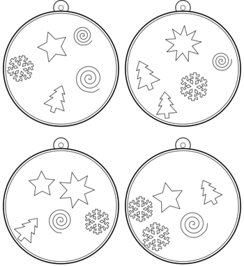 Printable pdf Christmas ball 