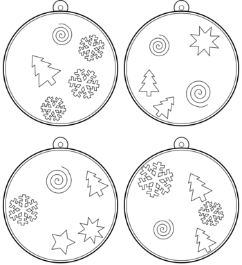 Printable pdf Christmas ball 