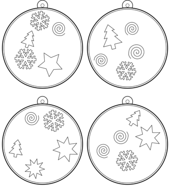 Printable pdf Christmas ball 