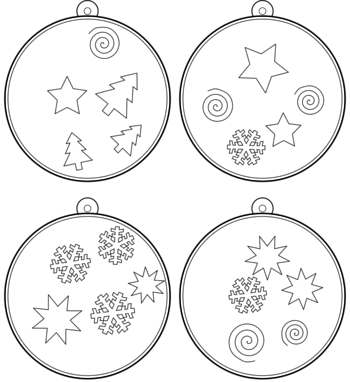 Printable pdf Christmas ball 