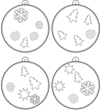 Printable pdf Christmas ball 