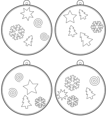 Printable pdf Christmas ball 