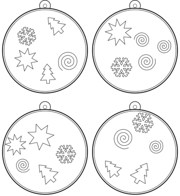 Printable pdf Christmas ball 