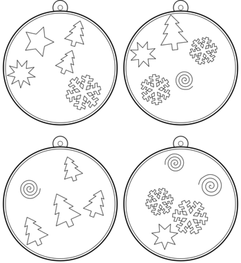 Printable pdf Christmas ball 