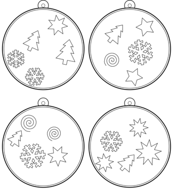 Printable pdf Christmas ball 