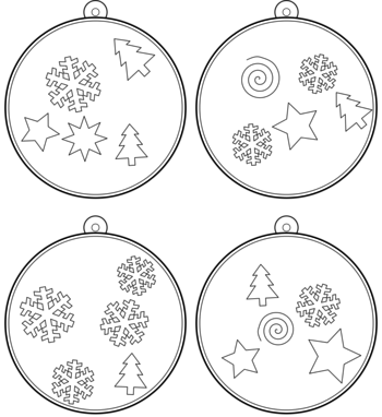 Printable pdf Christmas ball 