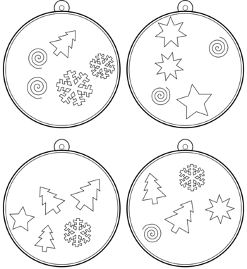 Printable pdf Christmas ball 