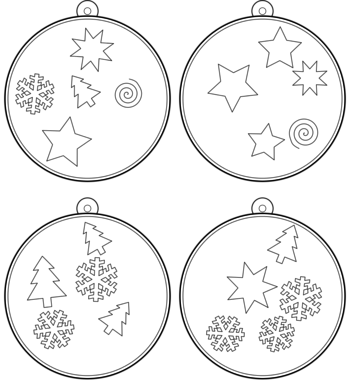 Printable pdf Christmas ball 