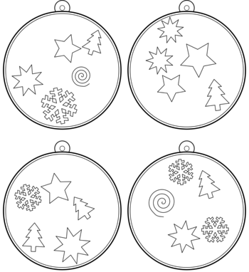 Printable pdf Christmas ball 