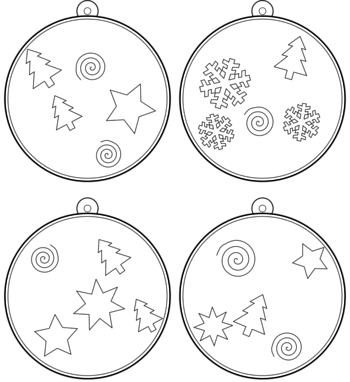 Printable pdf Christmas ball 