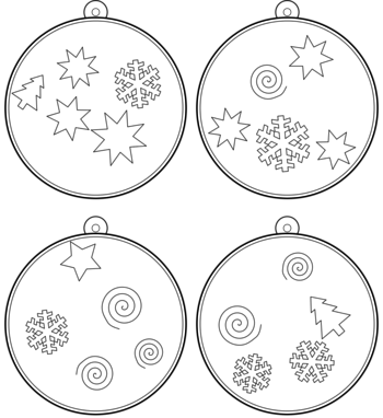 Printable pdf Christmas ball 