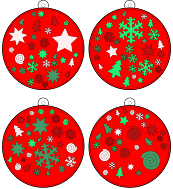 Printable pdf Christmas ball 