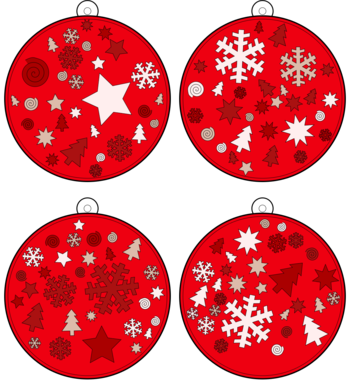 Printable pdf Christmas ball 