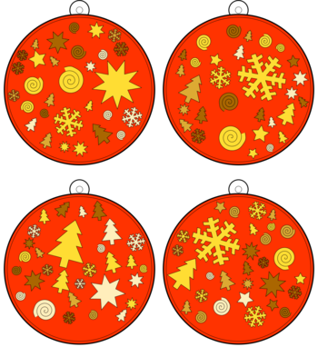 Printable pdf Christmas ball 