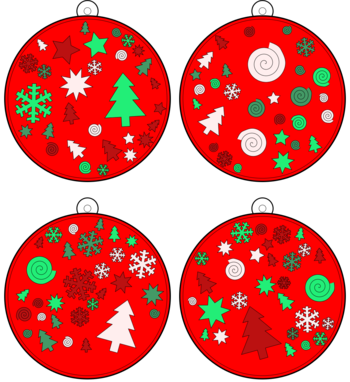 Printable pdf Christmas ball 