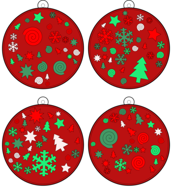 Printable pdf Christmas ball 