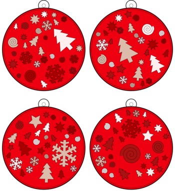 Printable pdf Christmas ball 