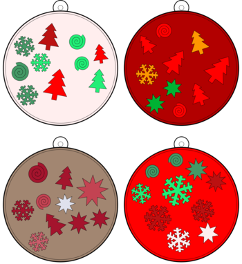 Printable pdf Christmas ball 