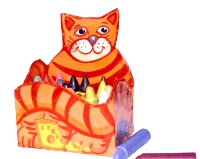 Pot à crayon chat