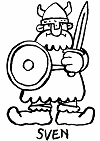 Coloriage Sven le Viking