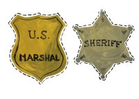 Etoile de sheriff, plaque de marshal
