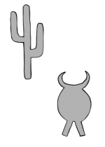 Pochoir cactus vache