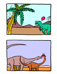 Carte d'invitation dinosaure