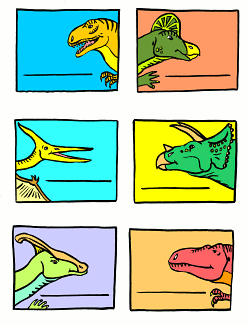 Cartes dinosaures 3 et 4