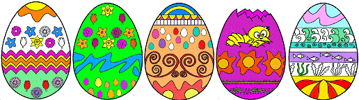 Oeufs de Pâques à colorier