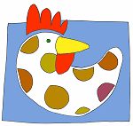 Pochoir poule