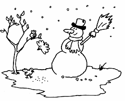 Coloriage un bonhomme de neige